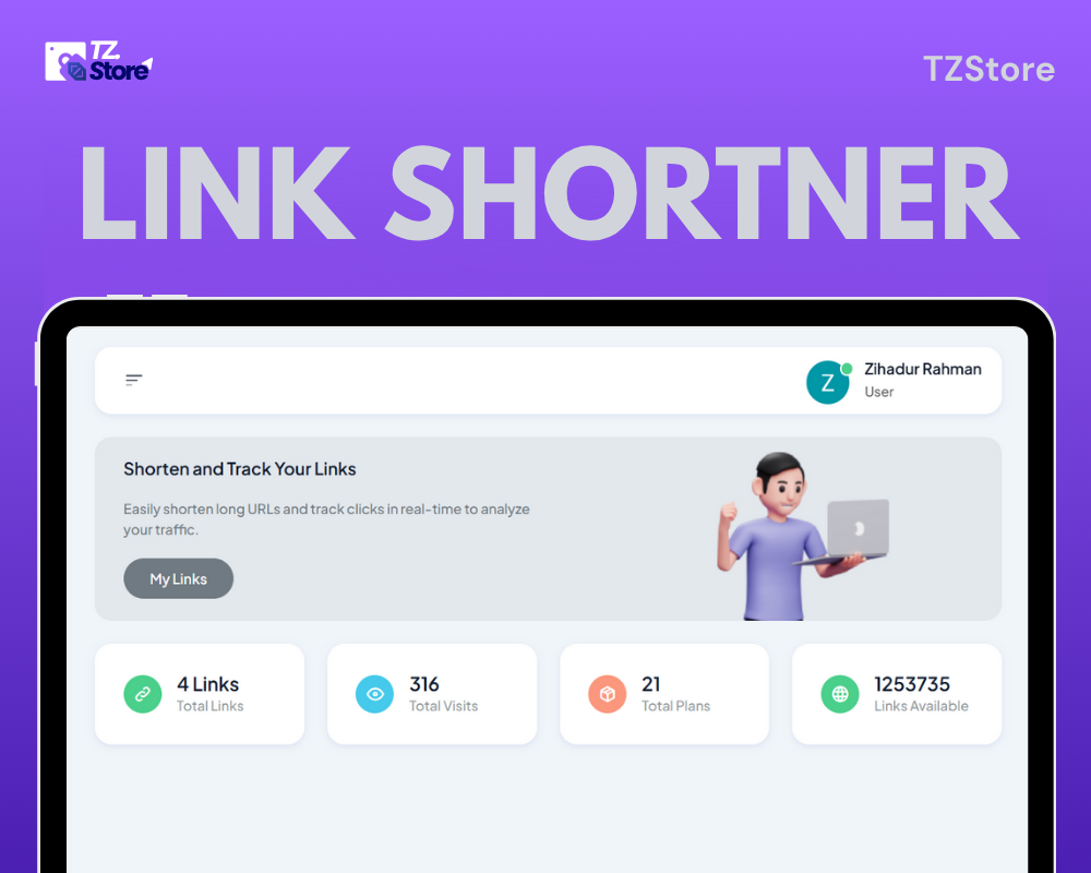 Get TZSMM Link Shortner Script