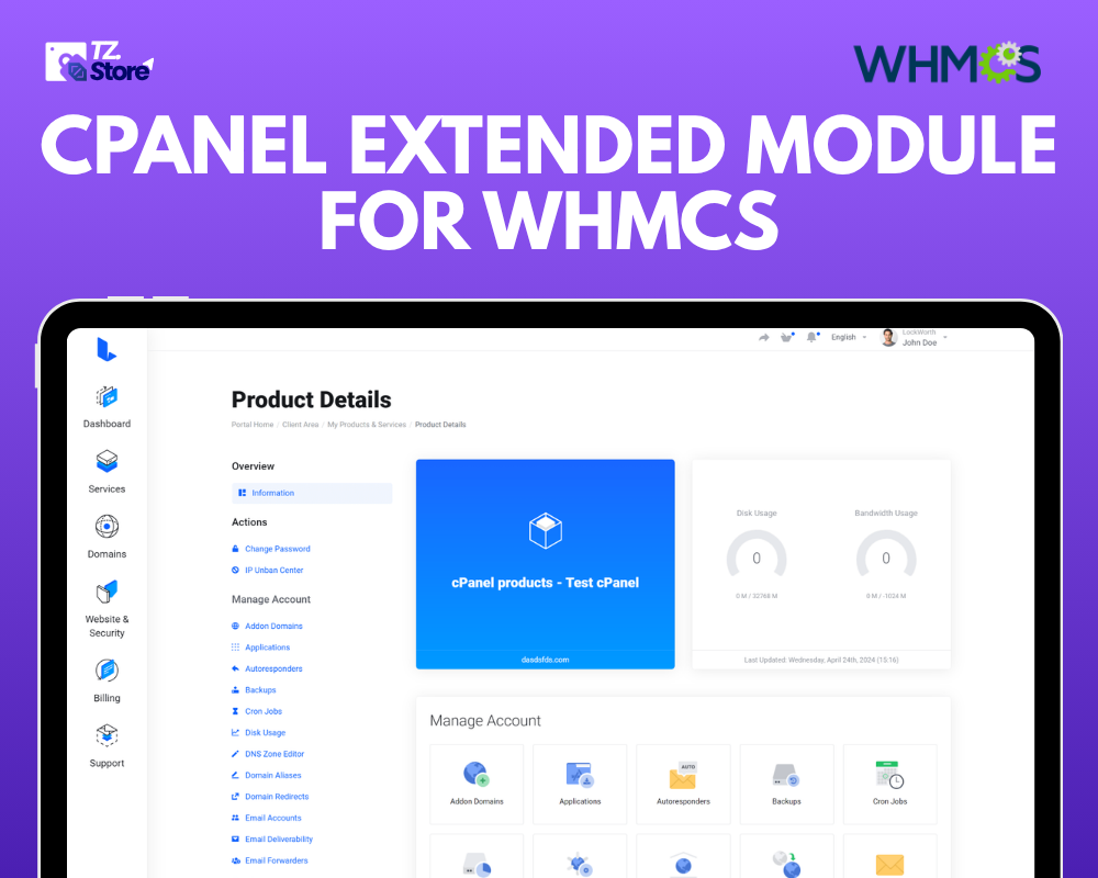 cPanel Extended Module For WHMCS
