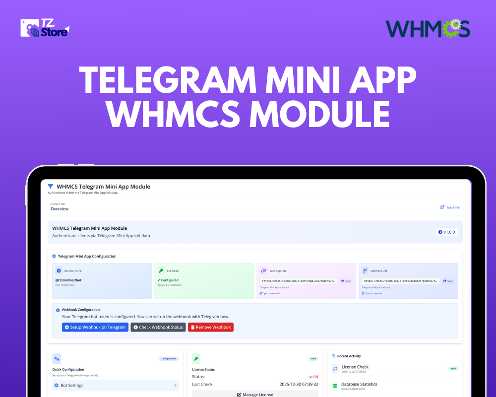WHMCS Telegram Mini App