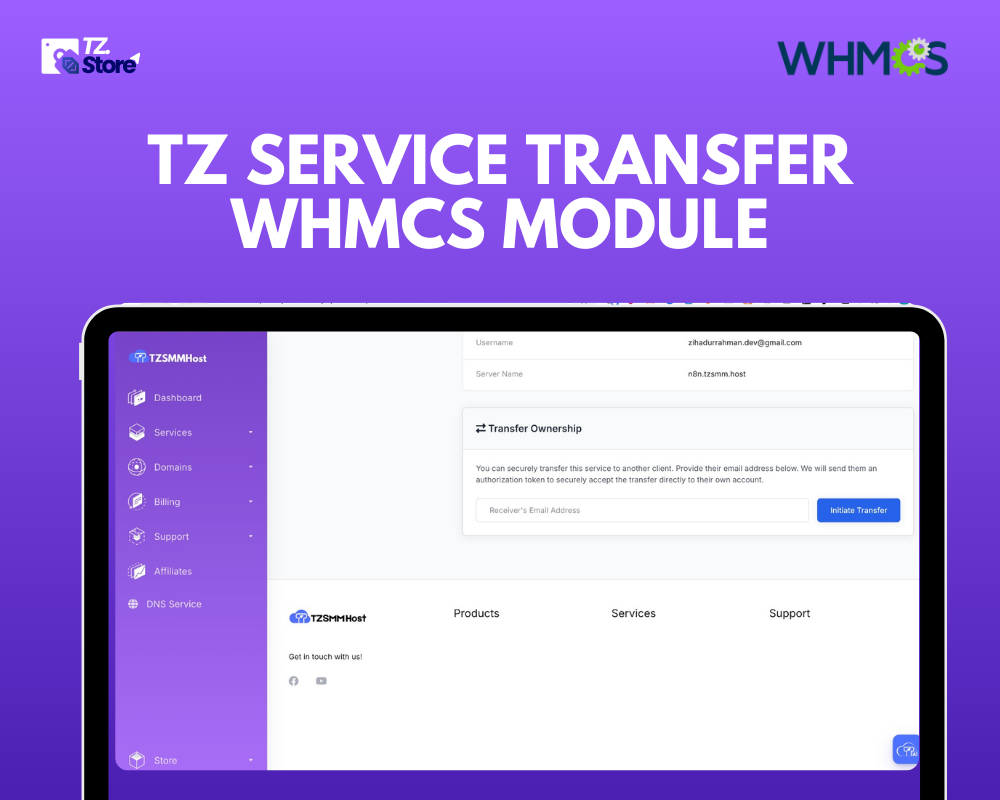 TZ Service Transfer WHMCS Module